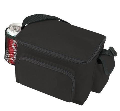 BAGANDTOTE COOLER BAG BLACK Multi-Pocket Polyester Cooler Lunch Bags