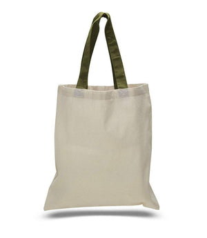 BAGANDTOTE COTTON TOTE BAG ARMY HIGH QUALITY PROMOTIONAL COLOR HANDLES TOTE BAG 100% COTTON