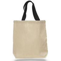 BAGANDTOTE COTTON TOTE BAG BLACK Cotton Canvas Tote Bags with Contrast Handles
