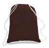BAGANDTOTE COTTON TOTE BAG CHOCOLATE Economical Sport Cotton Drawstring Bag Cinch Packs
