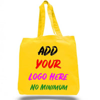 CUSTOM ECONOMICAL 100% COTTON CHEAP TOTE BAGS W/GUSSET