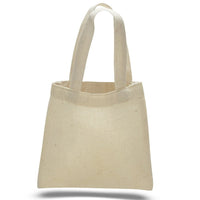 BAGANDTOTE COTTON TOTE BAG Custom MINI Cotton Tote Bag with Fabric Handles