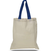 CUSTOM TOTE BAG WITH COLOR HANDLES 100% COTTON