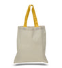 BAGANDTOTE COTTON TOTE BAG GOLD HIGH QUALITY PROMOTIONAL COLOR HANDLES TOTE BAG 100% COTTON