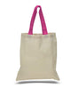 BAGANDTOTE COTTON TOTE BAG HOT PINK HIGH QUALITY PROMOTIONAL COLOR HANDLES TOTE BAG 100% COTTON