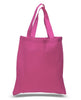 BAGANDTOTE COTTON TOTE BAG HOT PINK NEW Economical 100% Cotton Reusable Wholesale Tote Bags