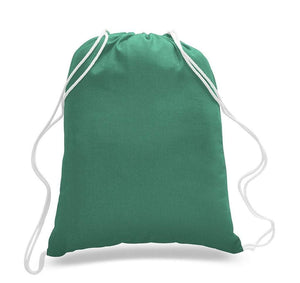 BAGANDTOTE COTTON TOTE BAG KELLY GREEN Economical Sport Cotton Drawstring Bag Cinch Packs