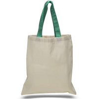 BAGANDTOTE COTTON TOTE BAG KELLY GREEN HIGH QUALITY PROMOTIONAL COLOR HANDLES TOTE BAG 100% COTTON