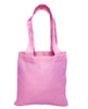 BAGANDTOTE COTTON TOTE BAG LIGHT PINK Custom MINI Cotton Tote Bag with Fabric Handles