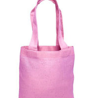 BAGANDTOTE COTTON TOTE BAG LIGHT PINK Custom MINI Cotton Tote Bag with Fabric Handles
