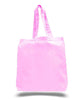BAGANDTOTE COTTON TOTE BAG LIGHT PINK Economical 100% Cotton Cheap Tote Bags W/Gusset