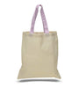 BAGANDTOTE COTTON TOTE BAG LIGHT PINK HIGH QUALITY PROMOTIONAL COLOR HANDLES TOTE BAG 100% COTTON