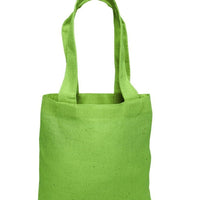 BAGANDTOTE COTTON TOTE BAG LIME Custom MINI Cotton Tote Bag with Fabric Handles