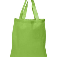 BAGANDTOTE COTTON TOTE BAG LIME NEW Economical 100% Cotton Reusable Wholesale Tote Bags