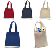 BAGANDTOTE COTTON TOTE BAG MINI Cotton Tote Bag with Fabric Handles