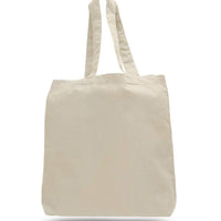 CUSTOM ECONOMICAL 100% COTTON CHEAP TOTE BAGS W/GUSSET