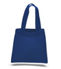 BAGANDTOTE COTTON TOTE BAG NAVY Custom MINI Cotton Tote Bag with Fabric Handles