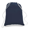 BAGANDTOTE COTTON TOTE BAG NAVY Economical Sport Cotton Drawstring Bag Cinch Packs