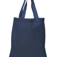 BAGANDTOTE COTTON TOTE BAG NAVY NEW Economical 100% Cotton Reusable Wholesale Tote Bags