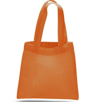 BAGANDTOTE COTTON TOTE BAG ORANGE Custom MINI Cotton Tote Bag with Fabric Handles