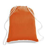 BAGANDTOTE COTTON TOTE BAG ORANGE Economical Sport Cotton Drawstring Bag Cinch Packs