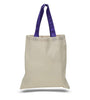BAGANDTOTE COTTON TOTE BAG PURPLE HIGH QUALITY PROMOTIONAL COLOR HANDLES TOTE BAG 100% COTTON