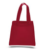 BAGANDTOTE COTTON TOTE BAG RED Custom MINI Cotton Tote Bag with Fabric Handles