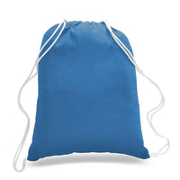 BAGANDTOTE COTTON TOTE BAG SAPPHIRE Economical Sport Cotton Drawstring Bag Cinch Packs