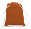 BAGANDTOTE COTTON TOTE BAG TEXAS ORANGE Economical Sport Cotton Drawstring Bag Cinch Packs
