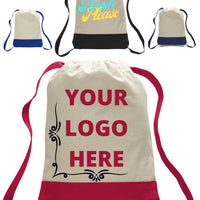 BAGANDTOTE DRAWSTRING BACKPACK Custom Canvas Sport Backpack To Stay Organized On Your Next Adventure!