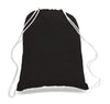 BAGANDTOTE DRAWSTRING BLACK Drawstring Backpack 100% Cotton Sheeting