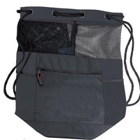 BAGANDTOTE DRAWSTRING BLACK Expanded Polyester Mesh Bag / Drawstring Backpack
