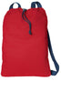 BAGANDTOTE DRAWSTRING CHILI RED Canvas Cinch Drawstring BackPack