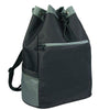 BAGANDTOTE DRAWSTRING DARK GREY Deluxe Large Drawstring Bag / Backpack.