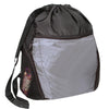 BAGANDTOTE DRAWSTRING DARK GREY Nylon Drawstring Backpack with Front Pocket