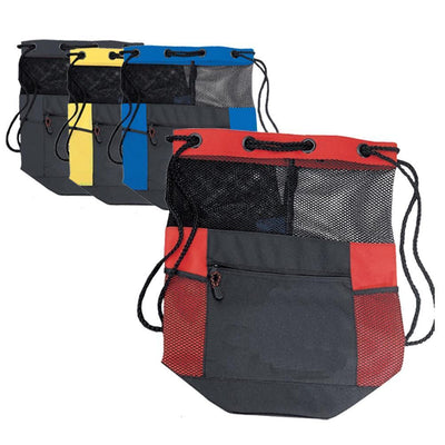 BAGANDTOTE DRAWSTRING Expanded Polyester Mesh Bag / Drawstring Backpack