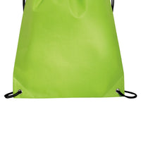 BAGANDTOTE DRAWSTRING LIME Polypropylene Non-Woven Cinch Pack / Drawstring Bag