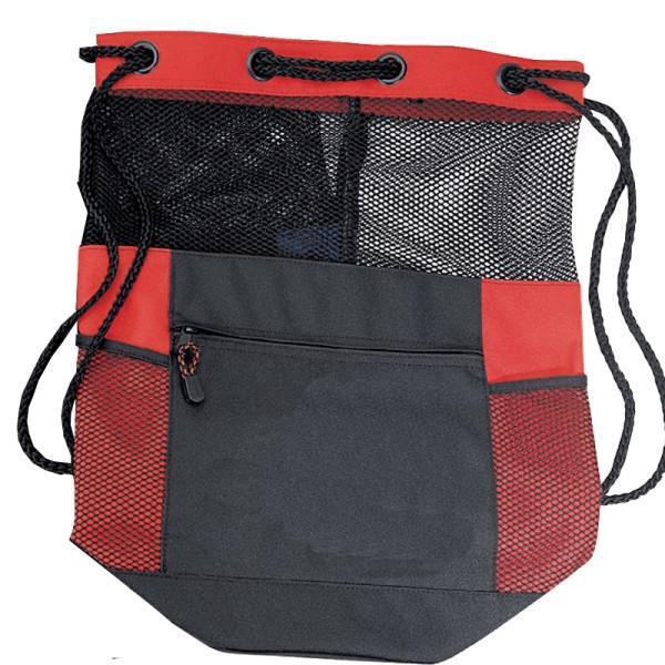 Polyester Mesh Drawstring Bags Expanded Polyester Mesh Bag / Drawstring Backpack | BAGANDTOTE.COM