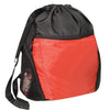 BAGANDTOTE DRAWSTRING RED Nylon Drawstring Backpack with Front Pocket