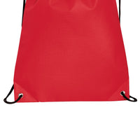 BAGANDTOTE DRAWSTRING RED Polypropylene Non-Woven Cinch Pack / Drawstring Bag