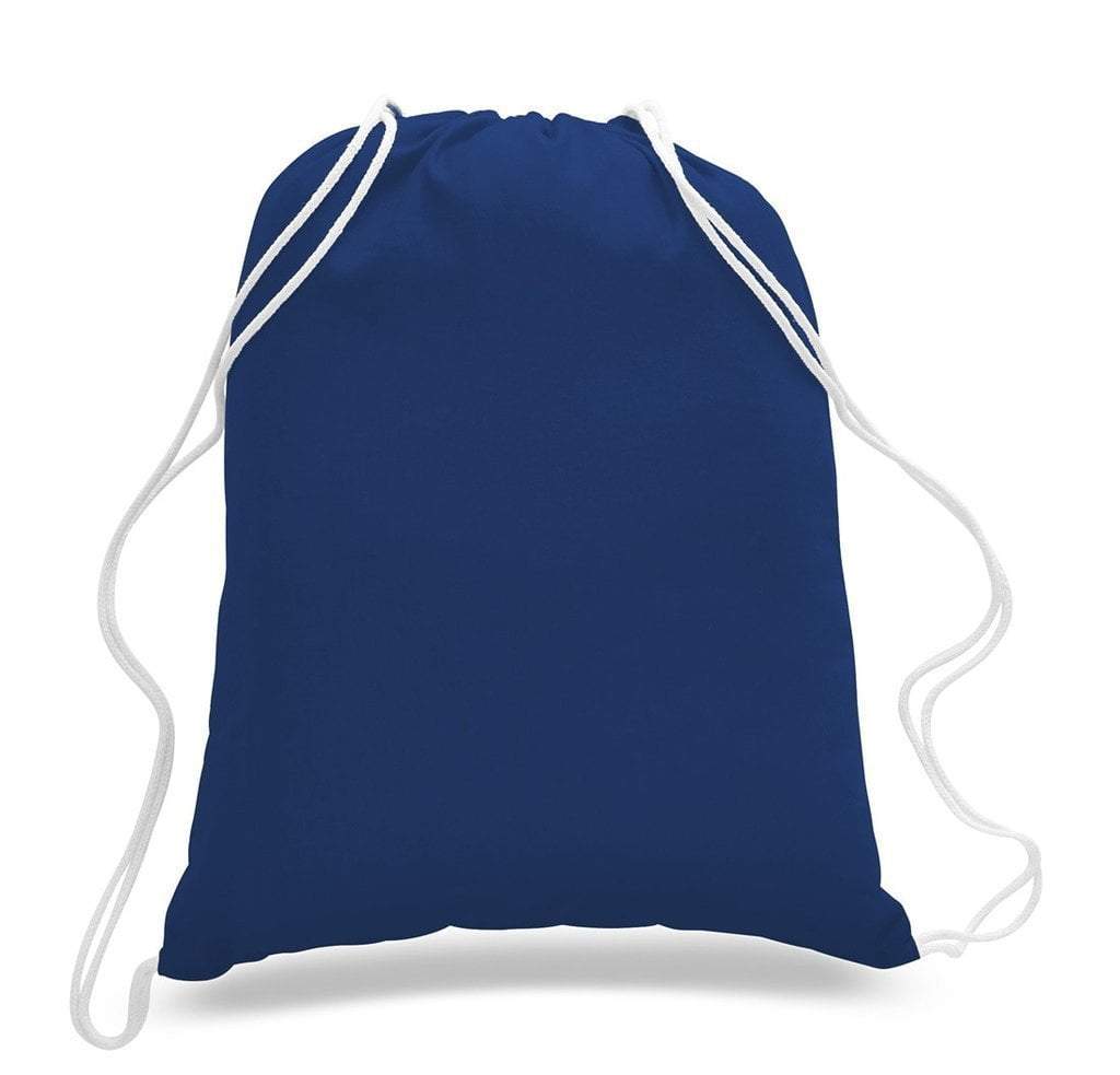 BAGANDTOTE DRAWSTRING ROYAL Drawstring Backpack 100% Cotton Sheeting