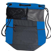 BAGANDTOTE DRAWSTRING ROYAL Expanded Polyester Mesh Bag / Drawstring Backpack