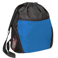BAGANDTOTE DRAWSTRING ROYAL Nylon Drawstring Backpack with Front Pocket