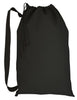 BAGANDTOTE DRAWSTRING SMALL / BLACK Wholesale Heavy Canvas Laundry Bags W/Shoulder Strap