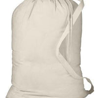 BAGANDTOTE DRAWSTRING SMALL / NATURAL Wholesale Heavy Canvas Laundry Bags W/Shoulder Strap