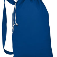 BAGANDTOTE DRAWSTRING SMALL / ROYAL Wholesale Heavy Canvas Laundry Bags W/Shoulder Strap