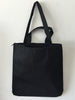 BAGANDTOTE POLY BLACK Cheap Non-Woven Tote Bag with Zipper Two-Tone