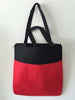 BAGANDTOTE POLY RED Cheap Non-Woven Tote Bag with Zipper Two-Tone
