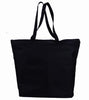 BAGANDTOTE Polyester BLACK Large Polyester Zippered Tote Bags