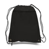 BAGANDTOTE Polyester BLACK Polyester Cheap Drawstring Bags with Front Pocket